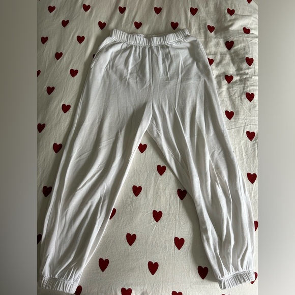 GARAGE oversized high rise white sweatpants size small - Picture 1 of 3